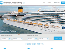 Tablet Screenshot of premiercruiseparking.com